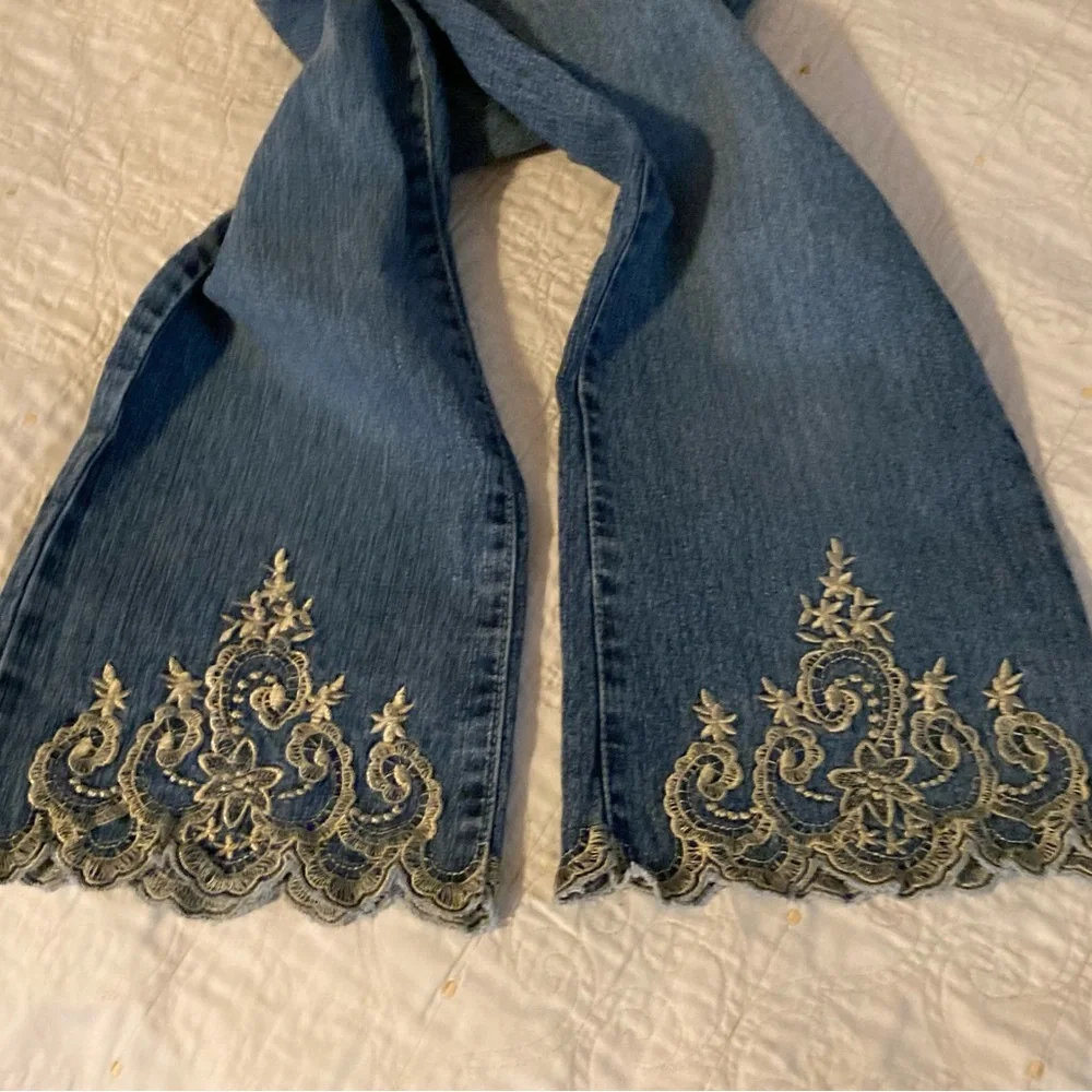 Vintage Embroidered  Jeans - Picture 3 of 5